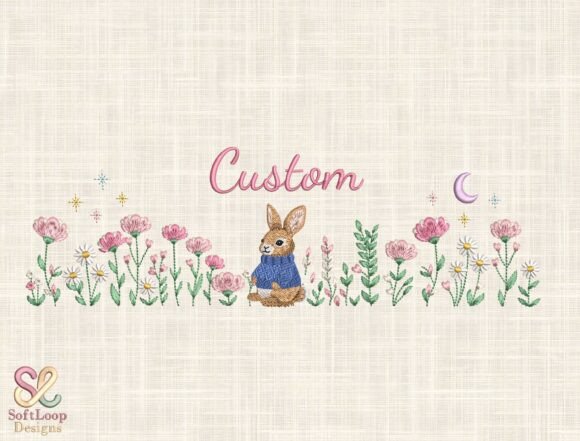 A Whimsical Touch: The Custom Bunny Embroidery Design