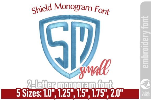 Create Bold, Personalized Monograms with Shield Embroidery Font