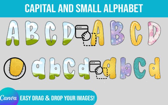 Designing with Charm: The Preppy Lace Canva Alphabet Template