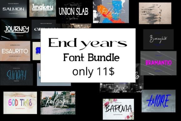 End Years Font Bundle: A Designer's Treasure Trove for Creative Projects