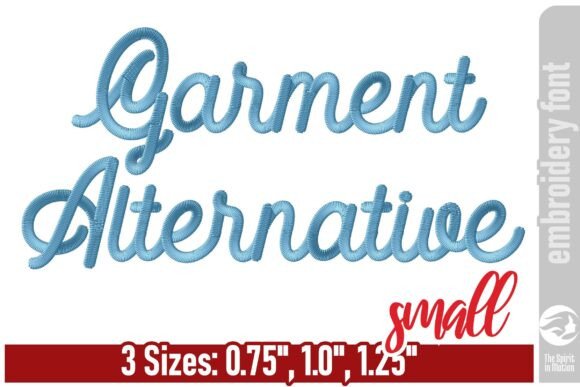 Garment Alternative Embroidery Font - S: A Vintage Industrial Monoline Script