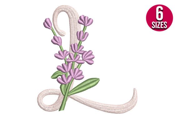 Lavender Font Letter L: Embroidery Design & Creative Uses