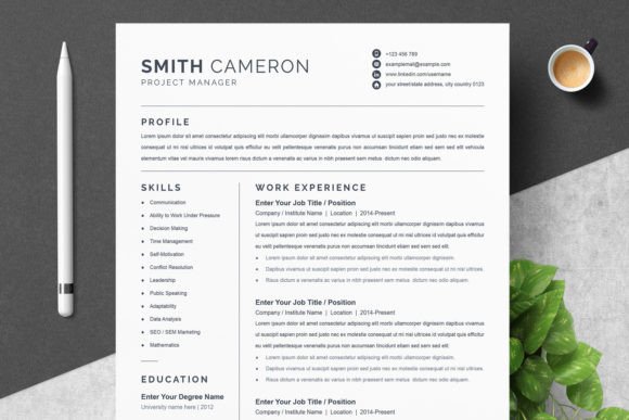 Minimalist Word Resume / CV Template: A Modern Professional Edge
