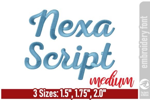 Nexa Script Embroidery Font: Modern Cursive for Personalized Stitching