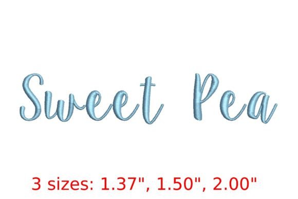 Stitching Elegance: The Sweet Pea Embroidery Font