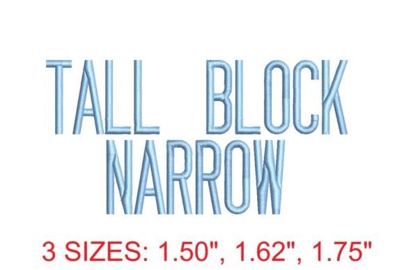 Tall Block Narrow Embroidery Font: A Modern Stitch Solution