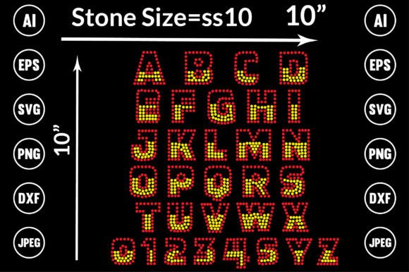 The Sparkle of Alphabet, Letter, Font Rhinestone Design