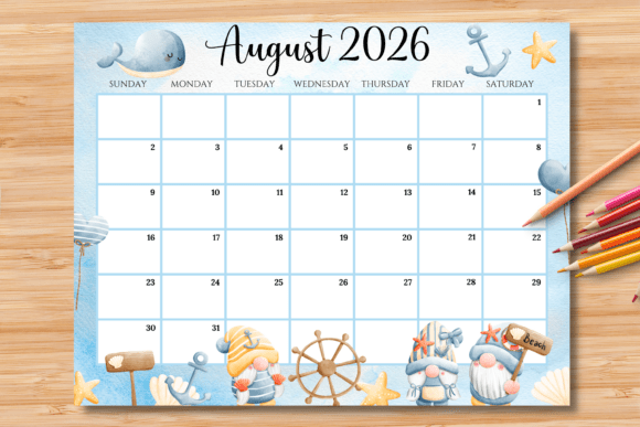 Your August 2026: Editable & Printable Calendar Template